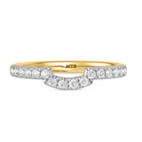 Photo of Adeola 3 ct tw. Lab Grown Diamond Cushion Solitaire Bridal Set 14K Yellow Gold [BT2326YL]
