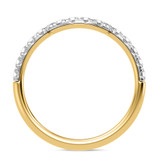 Photo of Adeola 4 1/5 ct tw. Diamond Cushion Solitaire Bridal Set 14K Yellow Gold [BT2322YL]