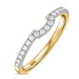 Photo of Adeola 1 1/3 ct tw. Lab Grown Diamond Cushion Solitaire Bridal Set 10K Yellow Gold [BT2324YL]
