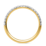 Photo of Adeola 1 2/3 ct tw. Lab Grown Diamond Cushion Solitaire Bridal Set 14K Yellow Gold [BT2325YL]