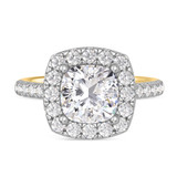 Photo of Adeola 5 1/5 ct tw. Diamond Cushion Solitaire Trio Set 14K Yellow Gold [BT2322YE-U295]