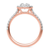 Photo of Adeola 2 1/5 ct tw. Diamond Cushion Solitaire Trio Set 14K Rose Gold [BT2320RE-U095]