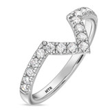 Photo of Adeola 5 1/7 ct tw. Diamond Pear Solitaire Trio Set 14K White Gold [BT2303WL]