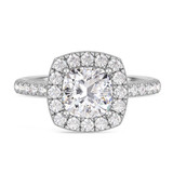Photo of Adeola 3 7/8 ct tw. Lab Grown Diamond Cushion Solitaire Trio Set 14K White Gold [BT2326WE-Q195]