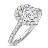 Photo of Adeola 2 1/4 ct tw. Diamond Pear Solitaire Trio Set 10K White Gold [BT2301WE-F095]