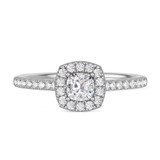 Photo of Adeola 1 1/2 ct tw. Diamond Cushion Solitaire Trio Set 10K White Gold [BT2318WE-U045]