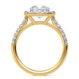 Photo of Adeola 3 7/8 ct tw. Lab Grown Diamond Cushion Solitaire Trio Set 14K Yellow Gold [BT2326YE-Q195]