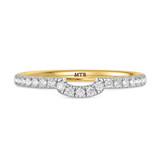 Photo of Adeola 1 7/8 ct tw. Lab Grown Diamond Cushion Solitaire Trio Set 10K Yellow Gold [BT2324YL]