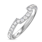 Photo of Adeola 5 1/5 ct tw. Diamond Cushion Solitaire Trio Set 10K White Gold [BT2322WL]