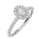 Photo of Adeola 1 1/2 ct tw. Diamond Oval Solitaire Trio Set 14K White Gold [BT2308WE-V045]