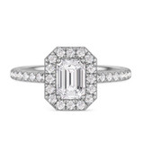 Photo of Adeola 2 1/4 ct tw. Lab Grown Diamond Emerald Solitaire Trio Set 14K White Gold [BT2335WE-N095]