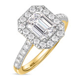 Photo of Adeola 2 5/8 ct tw. Lab Grown Diamond Emerald Solitaire Engagement Ring 14K Yellow Gold [BT2336YE-N195]