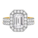 Photo of Adeola 4 1/7 ct tw. Diamond Emerald Solitaire Bridal Set 14K Yellow Gold [BR2332Y-E295]