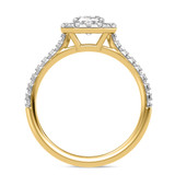 Photo of Adeola 2 1/4 ct tw. Lab Grown Diamond Emerald Solitaire Trio Set 14K Yellow Gold [BT2335YE-N095]