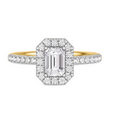 Photo of Adeola 1 7/8 ct tw. Diamond Emerald Solitaire Trio Set 10K Yellow Gold [BT2329YE-E070]