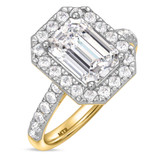 Photo of Adeola 5 1/8 ct tw. Lab Grown Diamond Emerald Solitaire Trio Set 14K Yellow Gold [BT2337YE-N295]