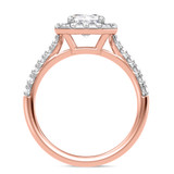 Photo of Adeola 3 ct tw. Diamond Emerald Solitaire Bridal Set 10K Rose Gold [BT2331RE-E195]