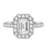 Photo of Adeola 3 7/8 ct tw. Diamond Emerald Solitaire Trio Set 10K White Gold [BT2331WE-E195]