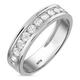 Photo of Adeola 3 7/8 ct tw. Lab Grown Diamond Emerald Solitaire Trio Set 14K White Gold [BT2307WM]