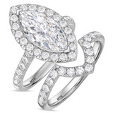 Photo of Adeola 4 1/5 ct tw. Lab Grown Diamond Marquise Solitaire Bridal Set 10K White Gold [BR2347W-O295]