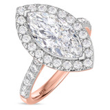 Photo of Adeola 3 7/8 ct tw. Diamond Marquise Solitaire Engagement Ring 14K Rose Gold [BT2342RE-MQ295]