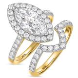 Photo of Adeola 3 ct tw. Diamond Marquise Solitaire Bridal Set 10K Yellow Gold [BR2341Y-MQ195]