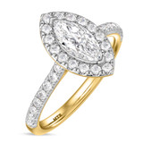 Photo of Adeola 2 1/4 ct tw. Diamond Marquise Solitaire Trio Set 14K Yellow Gold [BT2340YE-MQ095]