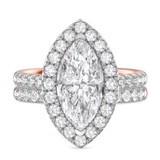 Photo of Adeola 4 1/5 ct tw. Diamond Marquise Solitaire Bridal Set 14K Rose Gold [BR2342R-MQ295]
