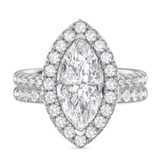 Photo of Adeola 4 1/5 ct tw. Diamond Marquise Solitaire Bridal Set 10K White Gold [BR2342W-MQ295]
