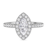 Photo of Adeola 1 3/4 ct tw. Lab Grown Diamond Marquise Solitaire Bridal Set 14K White Gold [BT2345WE-O095]
