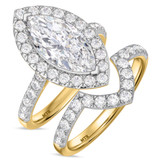 Photo of Adeola 4 1/5 ct tw. Diamond Marquise Solitaire Bridal Set 10K Yellow Gold [BR2342Y-MQ295]