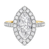 Photo of Adeola 4 1/5 ct tw. Diamond Marquise Solitaire Bridal Set 10K Yellow Gold [BT2342YE-MQ295]