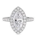 Photo of Adeola 4 ct tw. Lab Grown Diamond Marquise Solitaire Trio Set 10K White Gold [BT2346WE-O195]