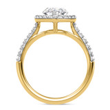 Photo of Adeola 3 ct tw. Lab Grown Diamond Marquise Solitaire Bridal Set 14K Yellow Gold [BT2346YE-O195]