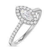 Photo of Adeola 3/4 ct tw. Lab Grown Diamond Marquise Solitaire Engagement Ring 10K White Gold [BT2343WE-O045]