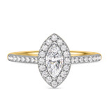 Photo of Adeola 1 1/10 ct tw. Lab Grown Diamond Marquise Solitaire Engagement Ring 14K Yellow Gold [BT2344YE-O070]
