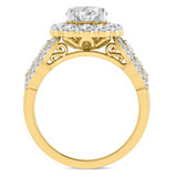 Photo of Dorah 3 3/8 ct tw. Diamond Oval Solitaire Bridal Set 10K Yellow Gold [BT2293YE-V195]