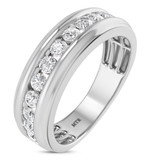 Photo of Stella 1 1/6 ct tw. Diamond Wedding Band Set 14K White Gold [BT2281WM]
