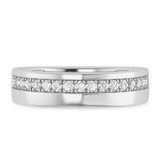 Photo of Daisy 3/8 ct tw. Diamond Same Sex Mens Band Set 14K White Gold [BT2292WM]