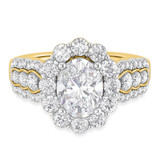 Photo of Dorah 4 1/4 ct tw. Diamond Oval Solitaire Trio Set 10K Yellow Gold [BT2293YE-V195]