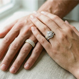 Photo of Dorah 4 1/4 ct tw. Diamond Oval Solitaire Trio Set 10K Yellow Gold [BT2293Y-V195]