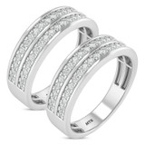 Photo of Uma 1 ct tw. Diamond Same Sex Mens Band Set 14K White Gold [WM2296W]