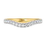 Photo of Daisy 2/3 ct tw. Diamond Same Sex Ladies Band Set 14K Yellow Gold [BT2292YL]
