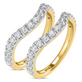 Photo of Faye 1 ct tw. Diamond Same Sex Ladies Band Set 10K Yellow Gold [WL2284Y]