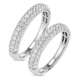 Photo of Jiles 1 1/2 ct tw. Diamond Wedding Band Set 14K White Gold [WB2288W]