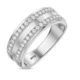 Photo of Darlene 1/2 ct tw. Diamond Mens Band 14K White Gold [BT2279WM]
