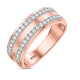 Photo of Darlene 1/2 ct tw. Diamond Mens Band 10K Rose Gold [BT2279RM]
