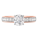 Photo of Arnie 2 ct tw. Diamond Round Solitaire Bridal Set 10K Rose Gold [BT2291RE-R095]