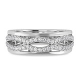 Photo of Ergo 3/4 ct tw. Diamond Wedding Band Set 10K White Gold [BT2299WM]