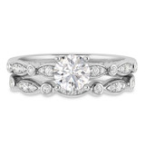 Photo of Effie 1 1/2 ct tw. Diamond Round Solitaire Bridal Set 14K White Gold [BR2280W-R095]